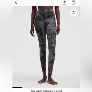 Lululemon Athletica Gray and Black Leggings Full-Length Stretch size 8